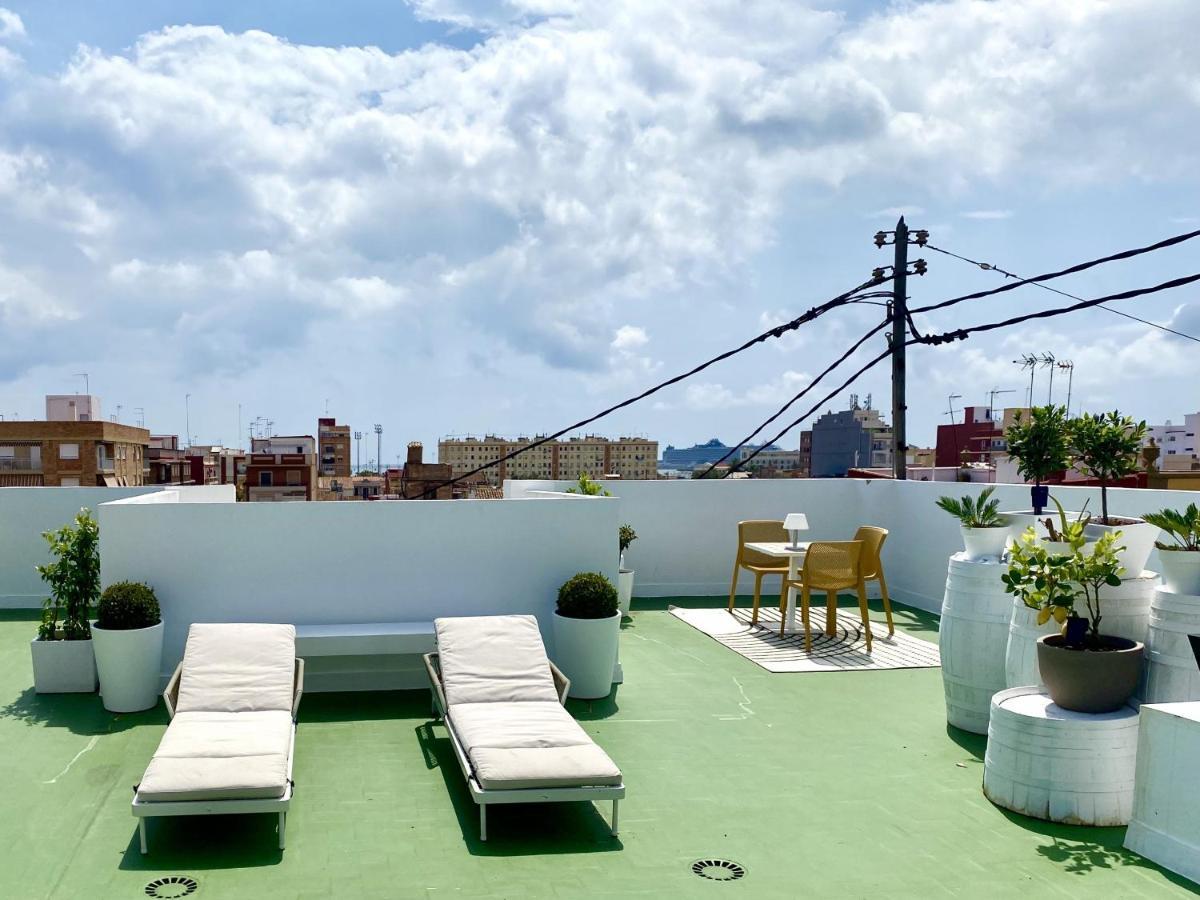 Apartamento 2 Hab En Malvarrosa A Metros De La Playa, Con Terraza Y Zonas Comun 3D Valência Exterior foto